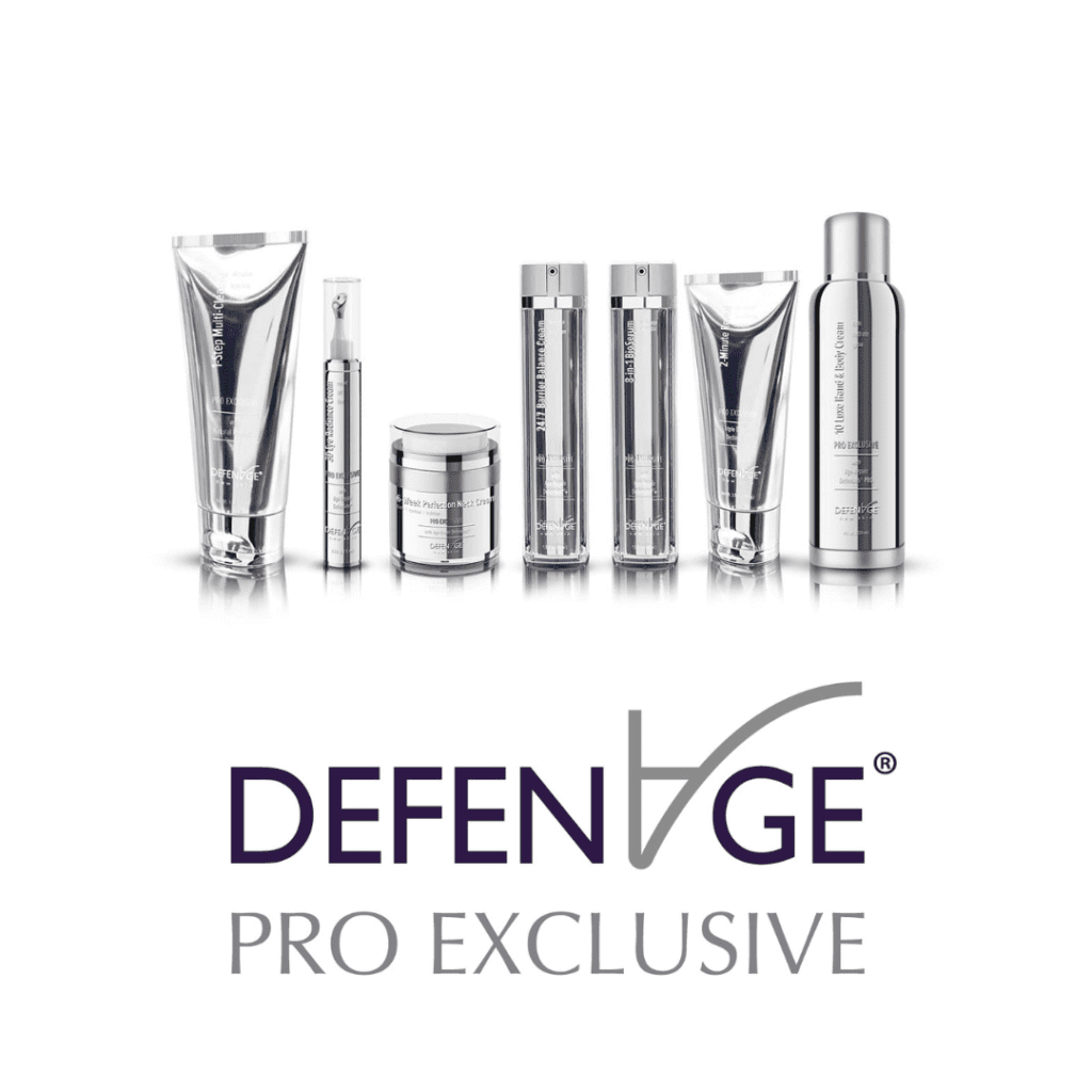 DefenAge Pro Exclusive skincare products.